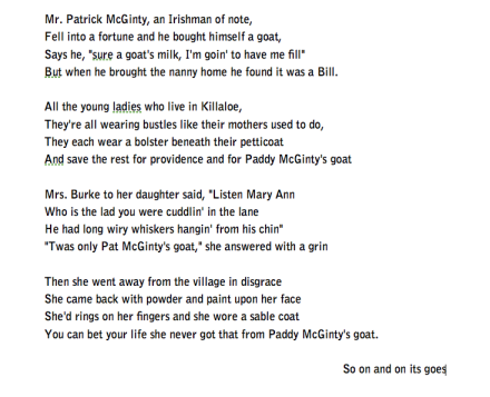 paddy McGinty's goat