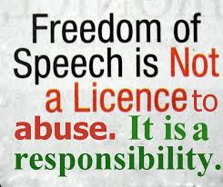 freedom of speech is a responsibility